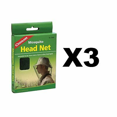 Coghlan's Mosquito Head Net Unisex Bug Netting Outdoor Camping Fishing (3-pack)