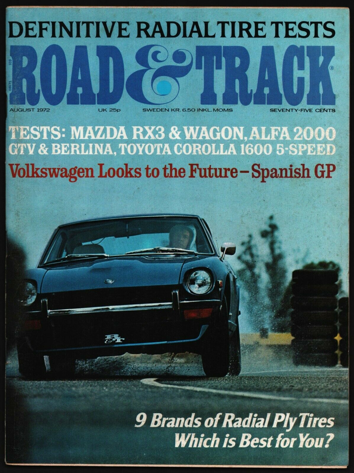 August 1972 Road & Track Magazine Mazda Rx3 & Wagon, Alfa 2000, Corolla 1600