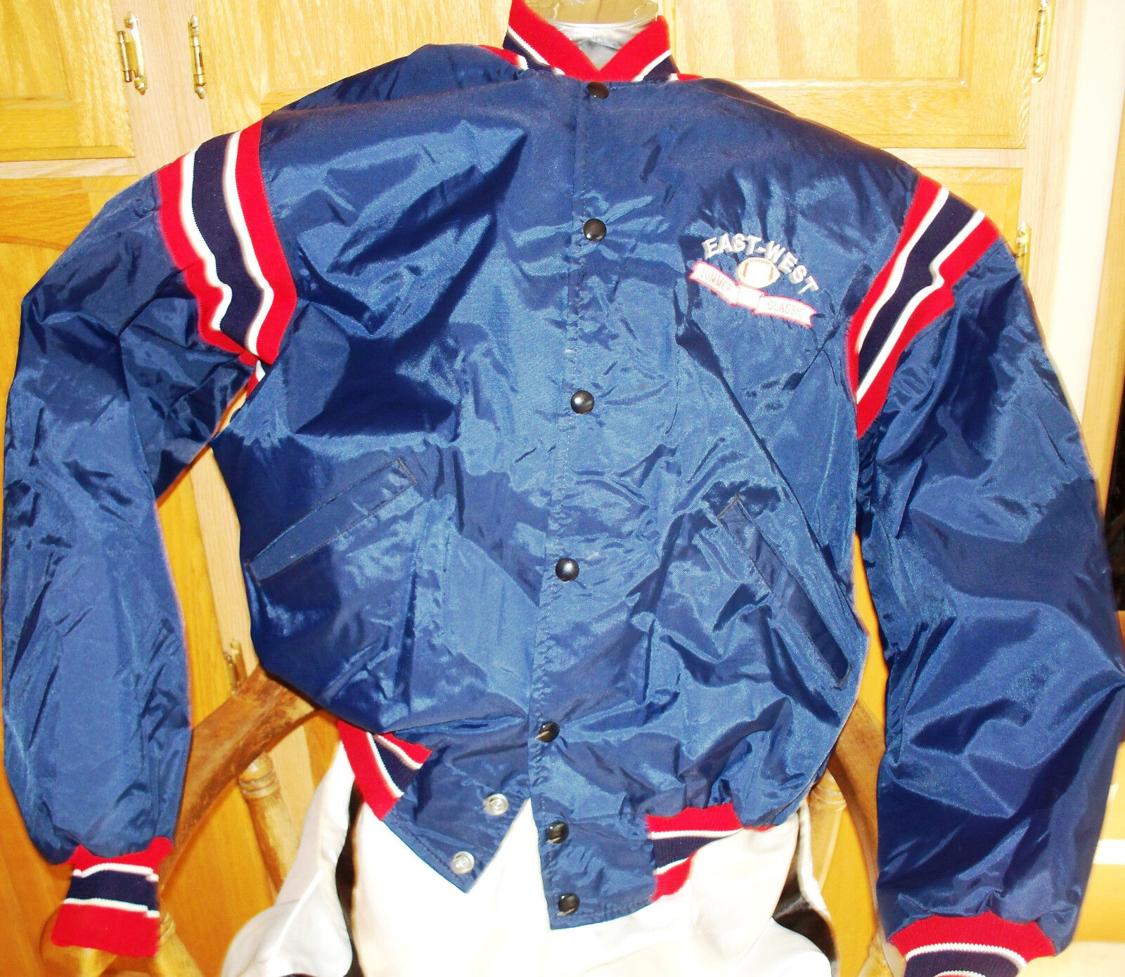 Authentic East/west State High School Satin/nylon Team Jacket
