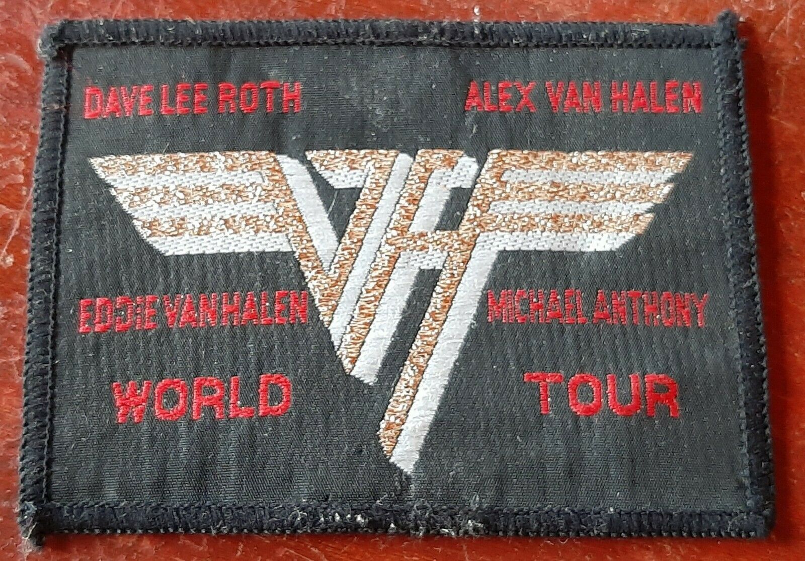 Vintage 80's Van Halen World Tour Original Patch 4x3 Square Patch