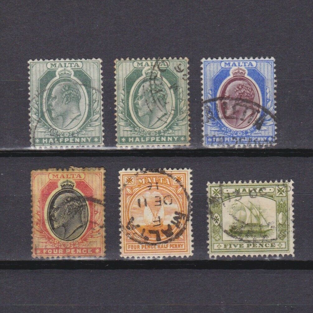 Malta 1904, Sg# 45-60, Cv £28, Wmk Mult Crown Ca, Part Set, Used