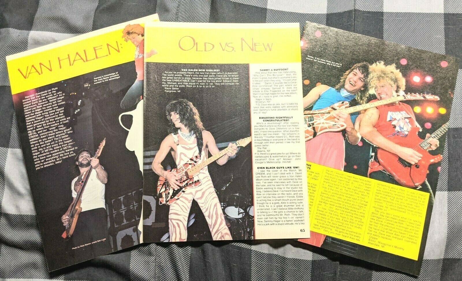Van Halen / Eddie Van Halen / 1980's 3 Page Magazine Article Complete + Dvd (aa)