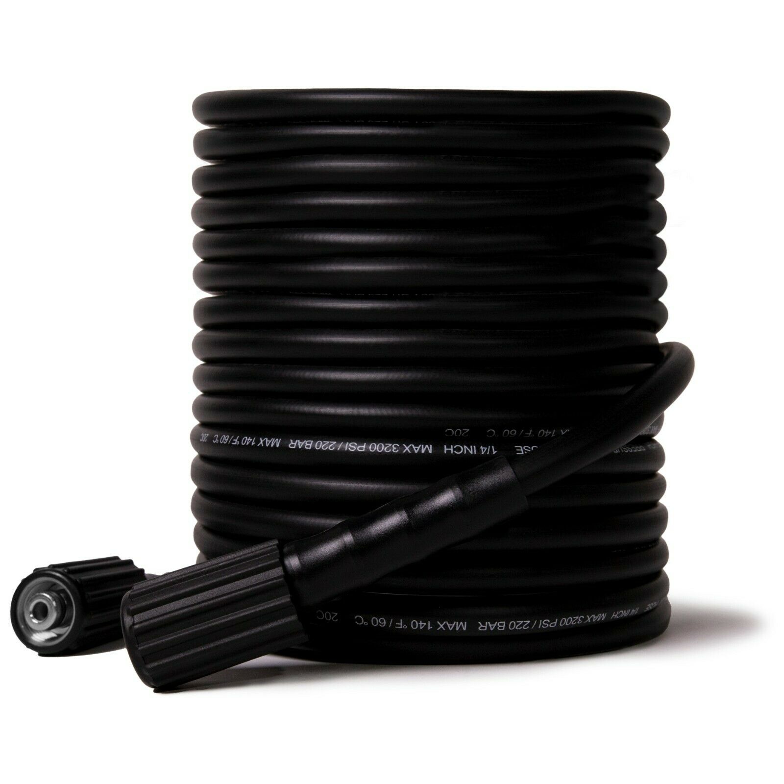3200 Psi Max 50 Ft X 1/4 Inch Pressure Washer Hose, M22 X 14mm - Peggas